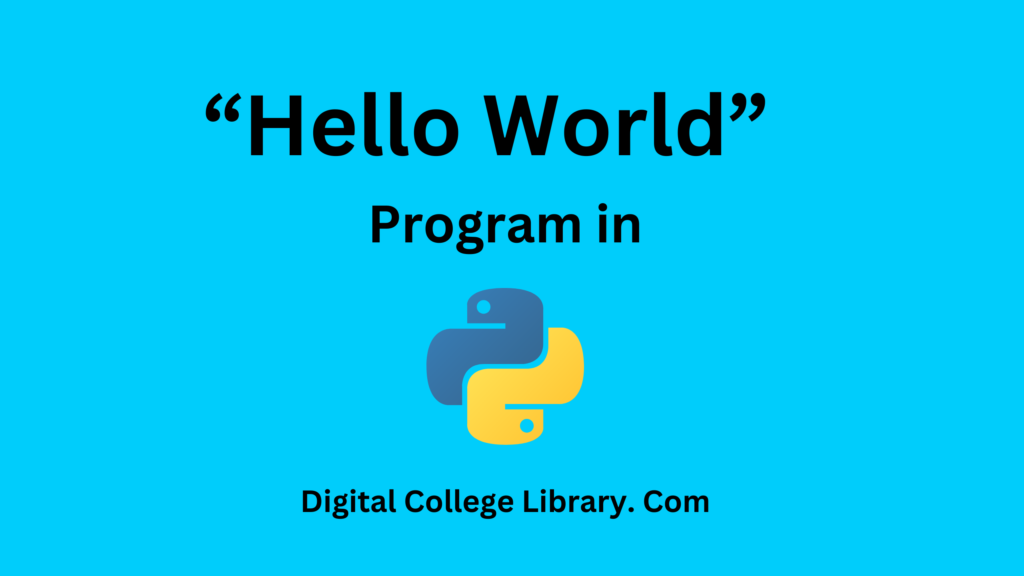 Hello World in Python