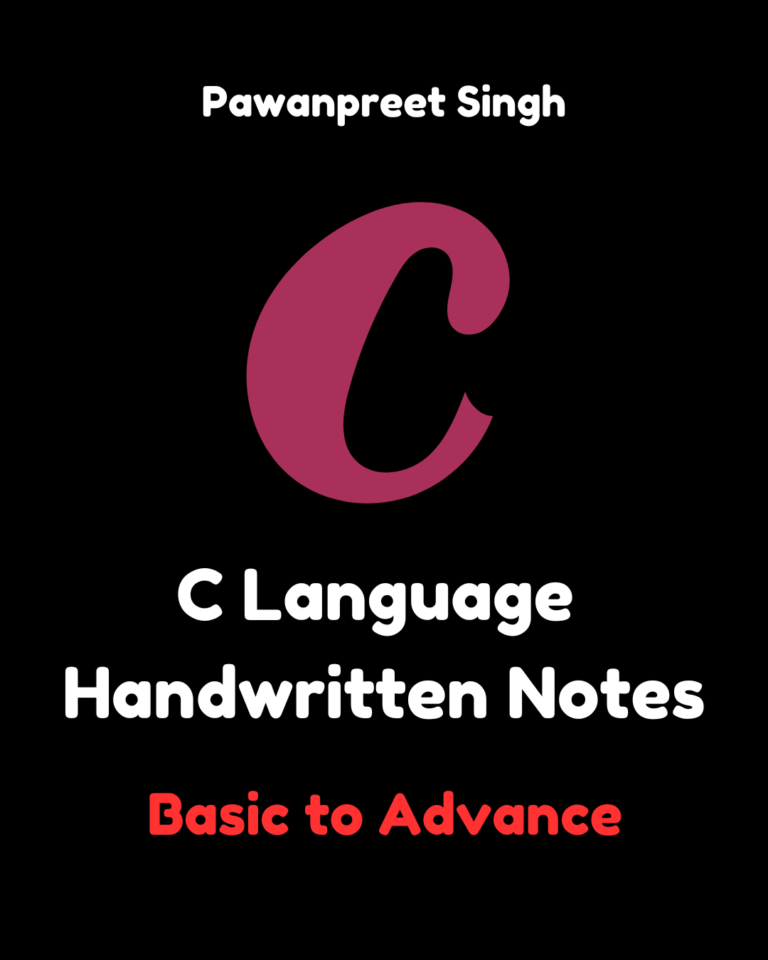 C Handwritten Notes