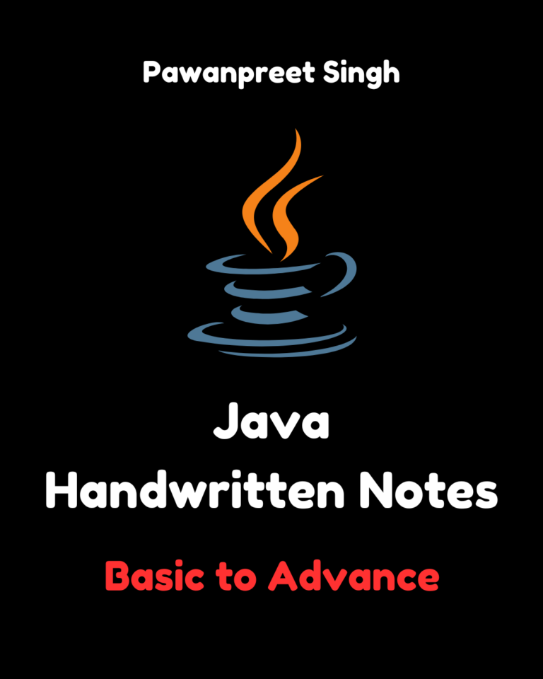 Java Handwritten Notes